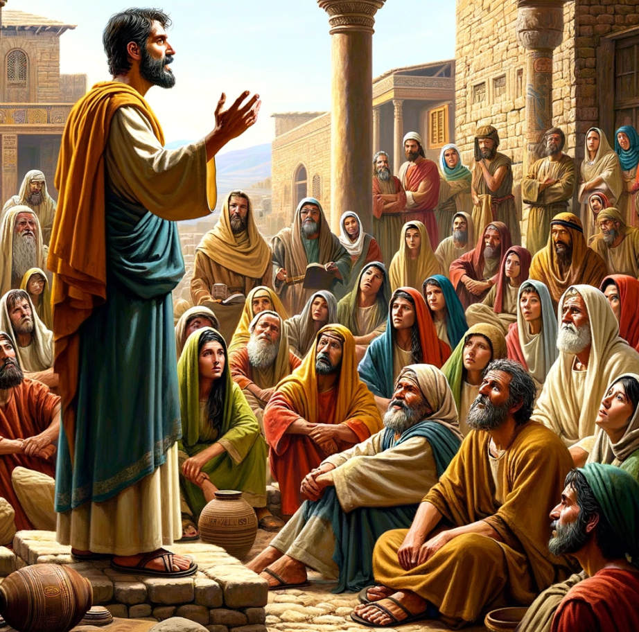 In 1 Thessalonians 5:1-11, Paul addresses the Thessalonian church with teachings about the Day of the Lord.